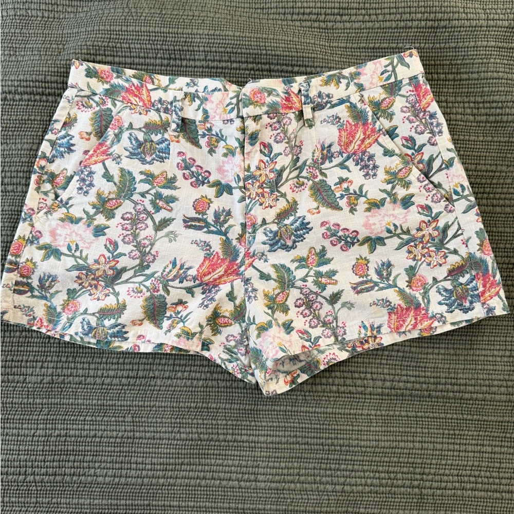 Madewell sz 6 floral linen short